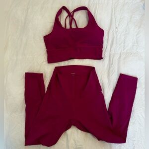 VNTUR Magenta Sports Bra & Leggings Set